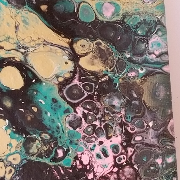 Original Painting Acrylic 8x10 Pink Black - Picture 3 of 8